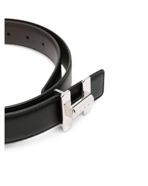 Hogan Black Leather Belt