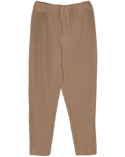 Homme Plissé Issey Miyake Natural Pleated Trousers for men