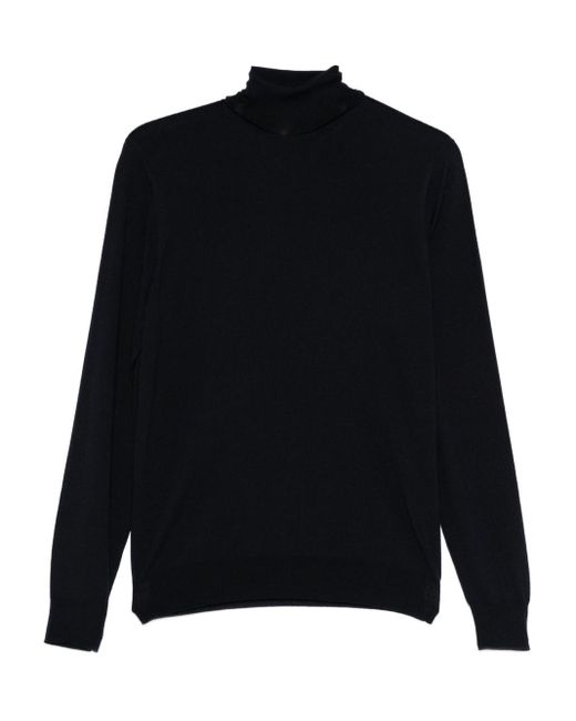 Drumohr Black Turtleneck Long Sleeves Sweather for men