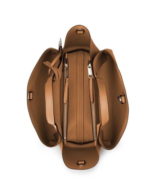 Tod's Brown T Timeless Mini Leather Tote Bag