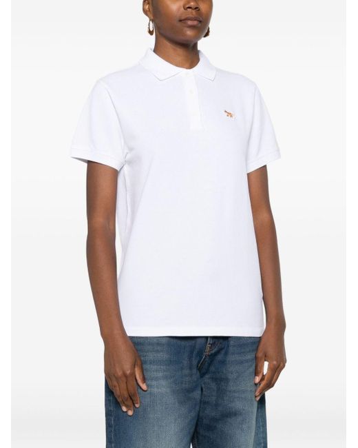 Maison Kitsuné White Baby Fox Regular Polo