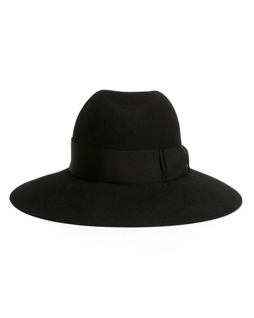 Borsalino Black Claudette Shaved Felt Fedora Hat