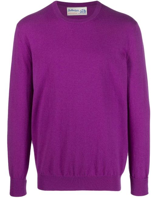 Ballantyne Purple Cashmere Sweater for men