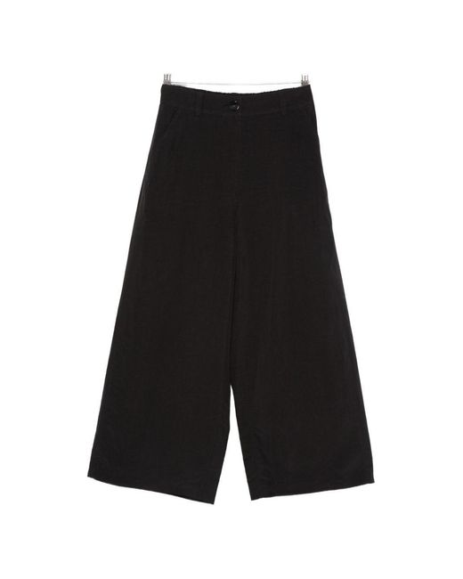 SOH Black Linen Blend Trousers