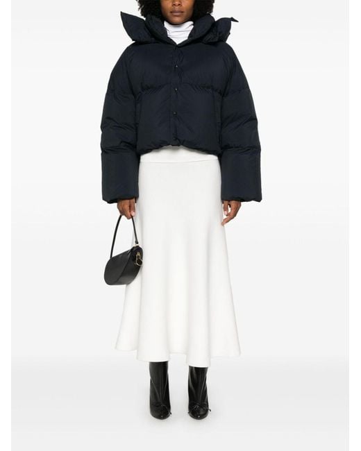 Alaïa Blue Nylon Short Padded Jacket