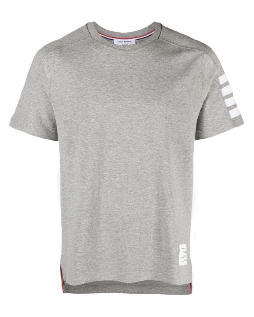 Thom Browne Gray 4bar Cotton T-shirt for men