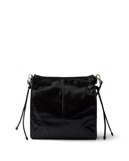 Prada Black Leather Crossbody Bag for men