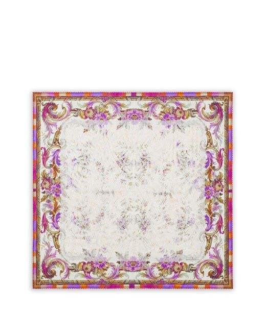 Pierre Louis Mascia Pink Printed Silk Scarf
