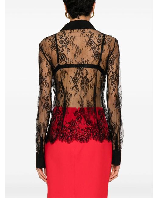 Blugirl Blumarine Red Lace Shirt