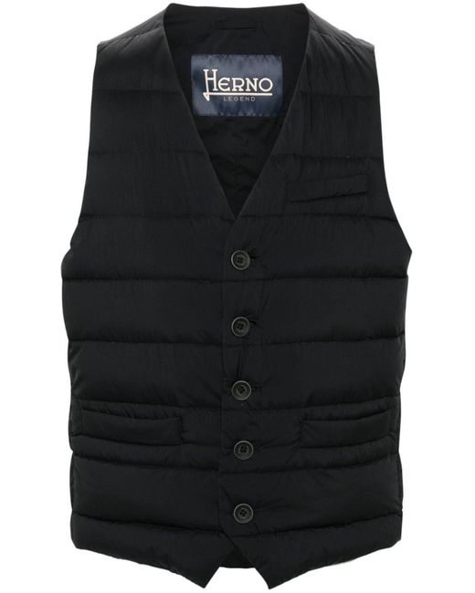 Herno Black Il Panciotto Down Vest for men