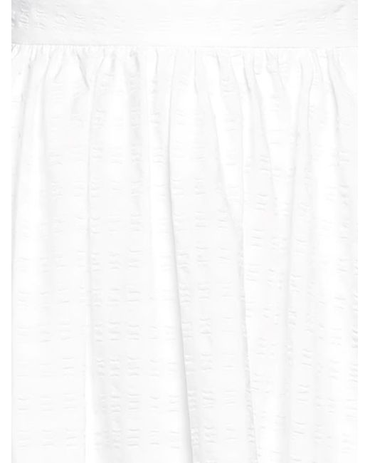 MSGM White Midi Skirt