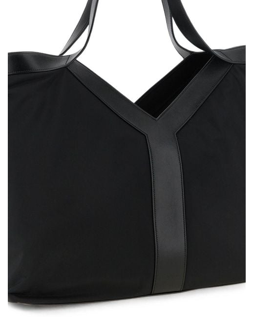 Saint Laurent Black Y Large Nylon Tote Bag for men