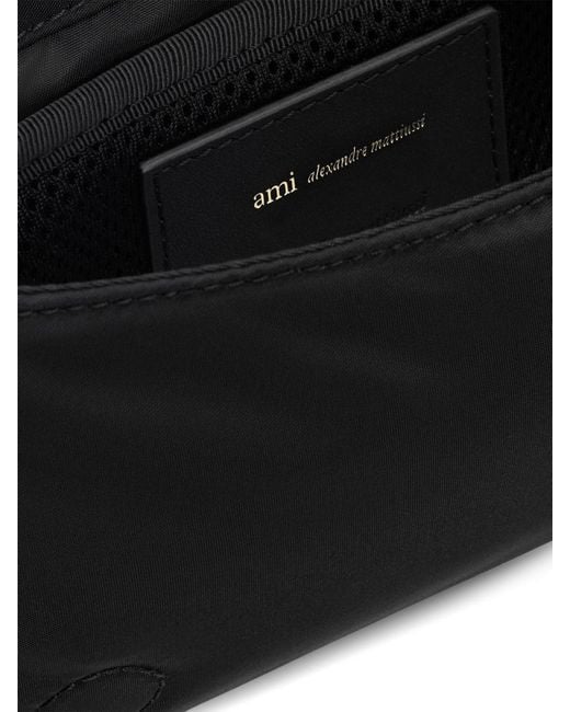 AMI White Marcel Nylon Shoulder Bag for men