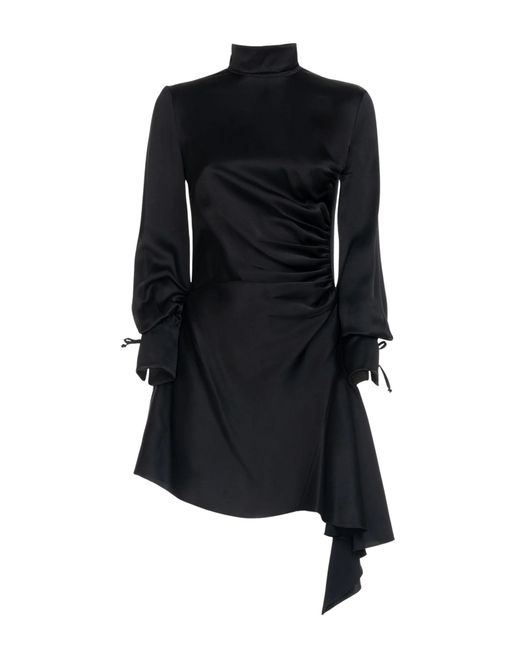 LES FILLES D'EVA Black Short Turtleneck Dress