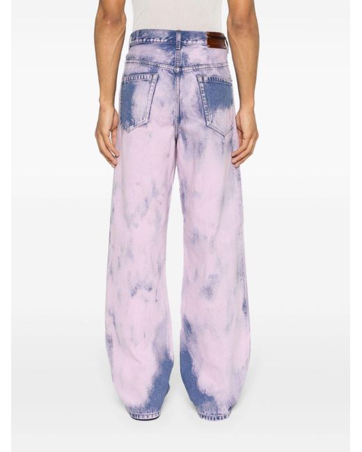 Dries Van Noten Purple Cotton Trousers for men