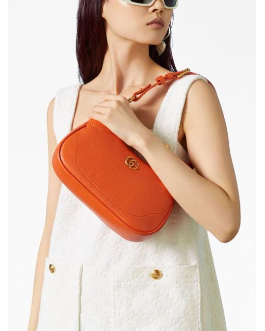 Gucci Orange Small Aphrodite Shoulder Bag