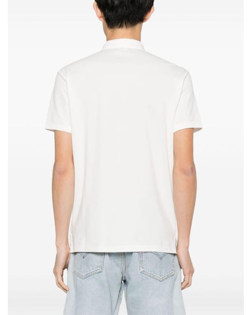 Peuterey White Embroidered-logo Polo Shirt for men