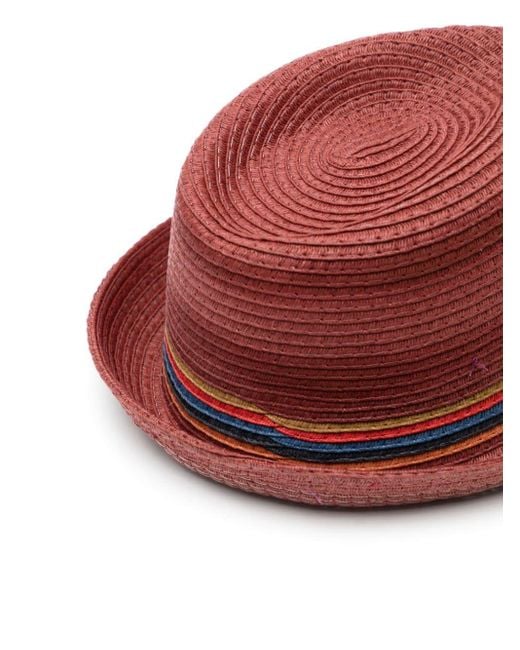 Paul Smith Red Fedora Hat for men