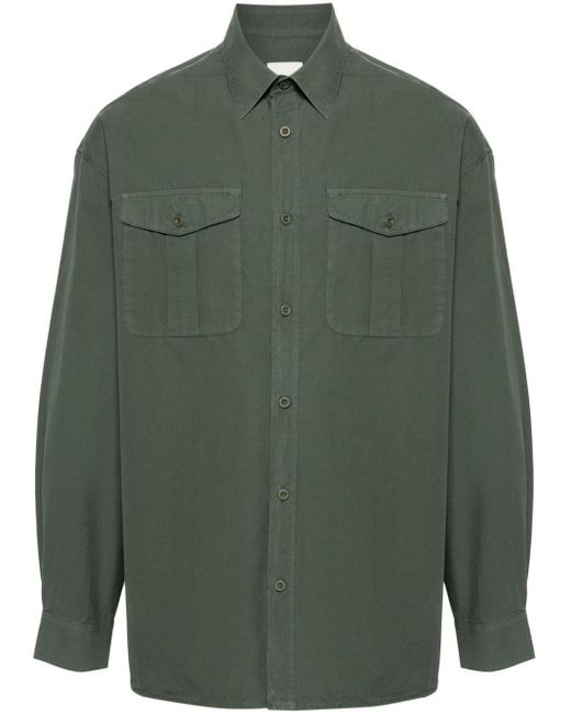Emporio Armani Green Cotton Shirt for men