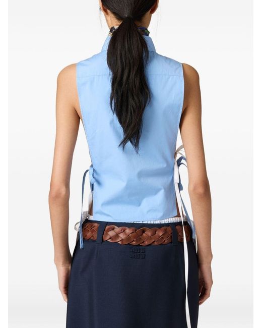 Miu Miu Blue Cotton Shirt