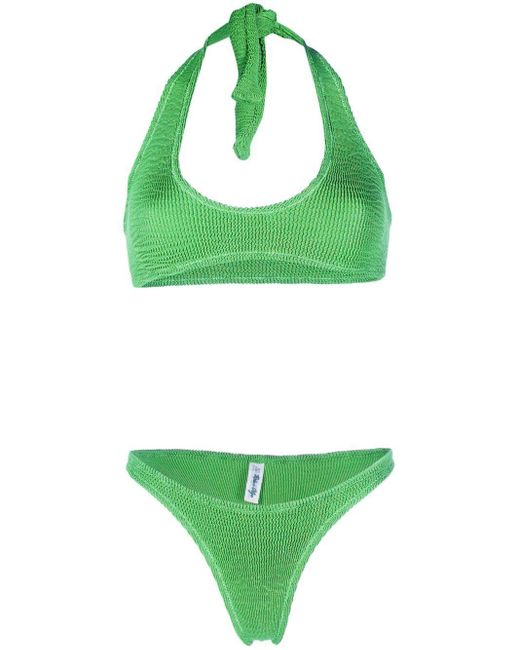 Reina Olga Green Pilou Bikini Set