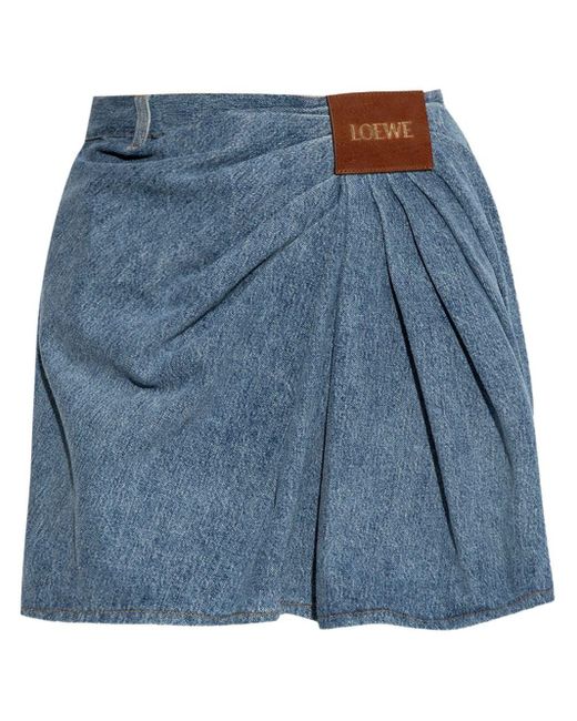 Loewe Blue Denim Mini Skirt