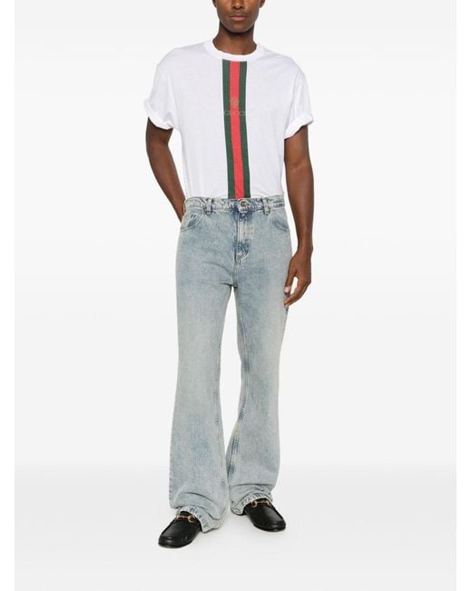 Gucci White Fake Cotton T-Shirt for men