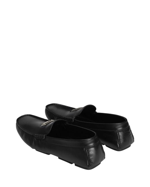 Dolce & Gabbana White Dg Driver Loafer for men