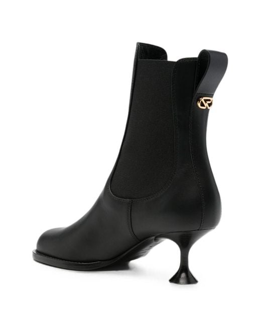 Sergio Rossi Black Leather Boots