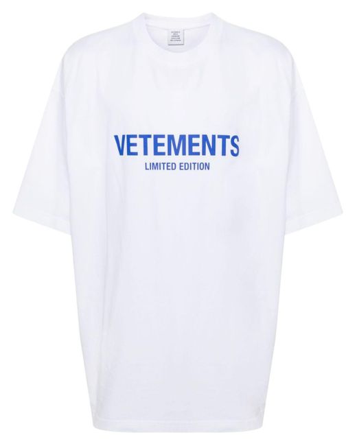 Vetements White Cotton T-shirt for men