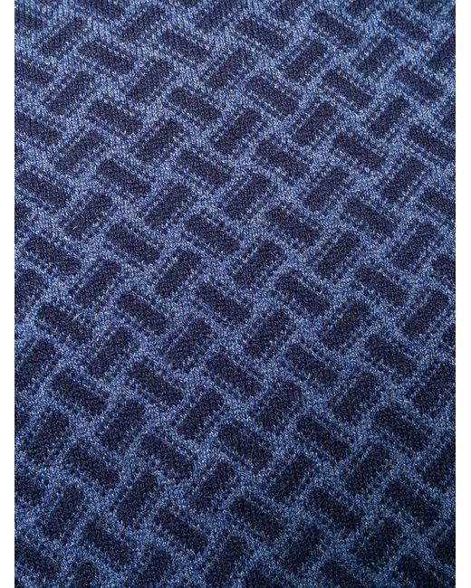 Drumohr Blue Biscottino Crew Neck Sweater for men