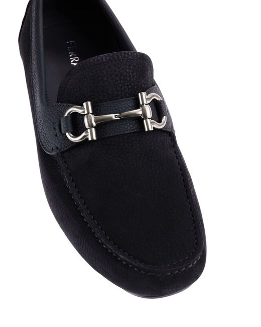 Ferragamo White Leather Loafers for men