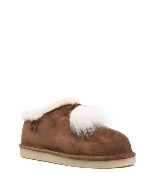 Miu Miu Brown Suede Leather Boots