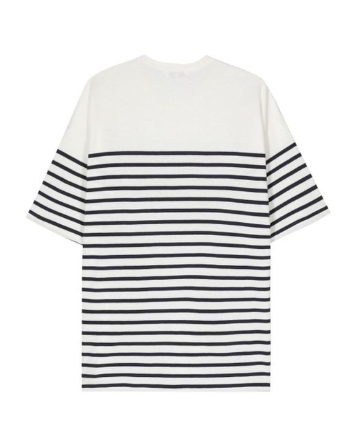 Maison Labiche White Montpar Striped T-shirt for men