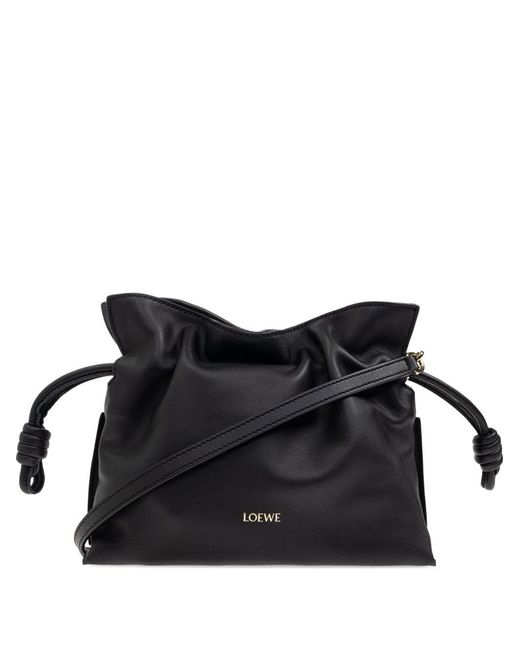 Loewe Black Flmaneco Leather Mini Clutch