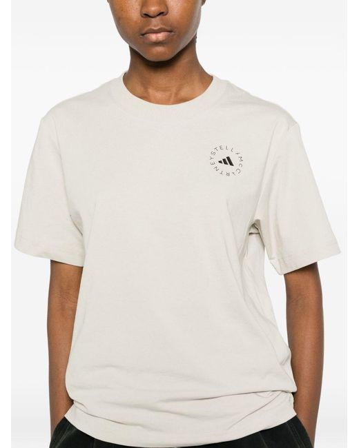 Adidas By Stella McCartney White Logo T-Shirt