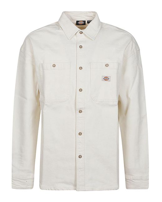 Dickies White Cotton Shirt for men