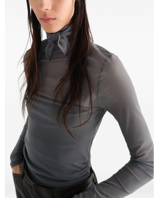 Lemaire Gray Ballerina Foulard Top