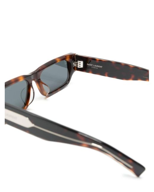 Saint Laurent Gray New Wave Rectangle-frame Sunglasses for men