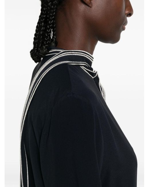 Fabiana Filippi Blue Silk Blend Shirt