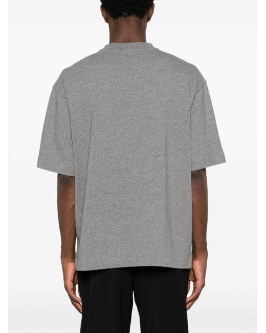 Off-White c/o Virgil Abloh Gray Off- Printed Cotton T-Shirt for men