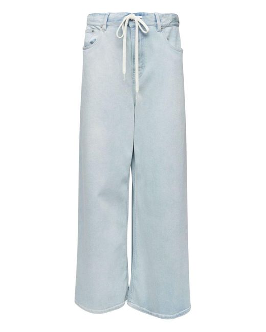 MM6 by Maison Margiela Blue Wide-Leg Denim Jeans