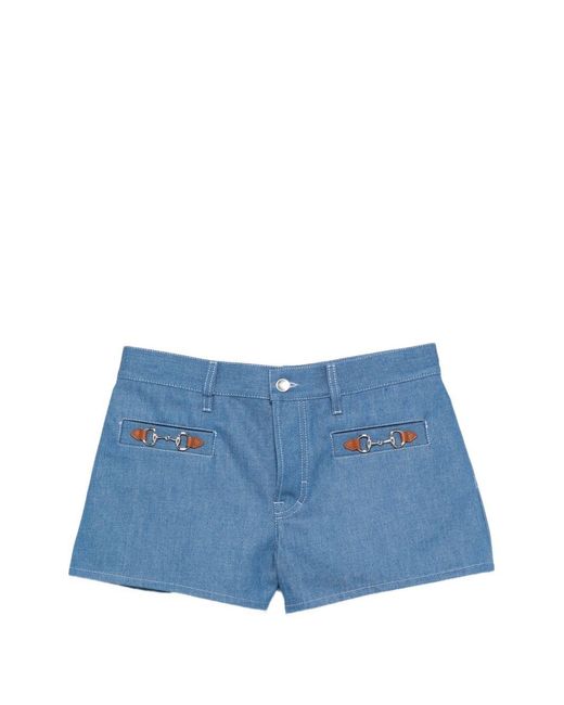 Gucci Blue Denim Cotton Shorts