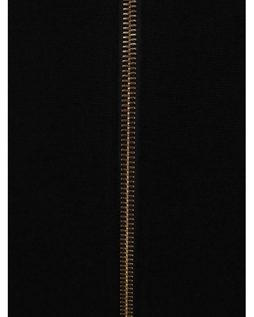 Elisabetta Franchi Black Zipped Midi Skirt