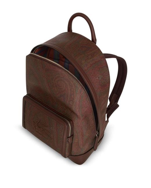 Etro Brown Arnica And Pele Backpack Bags for men