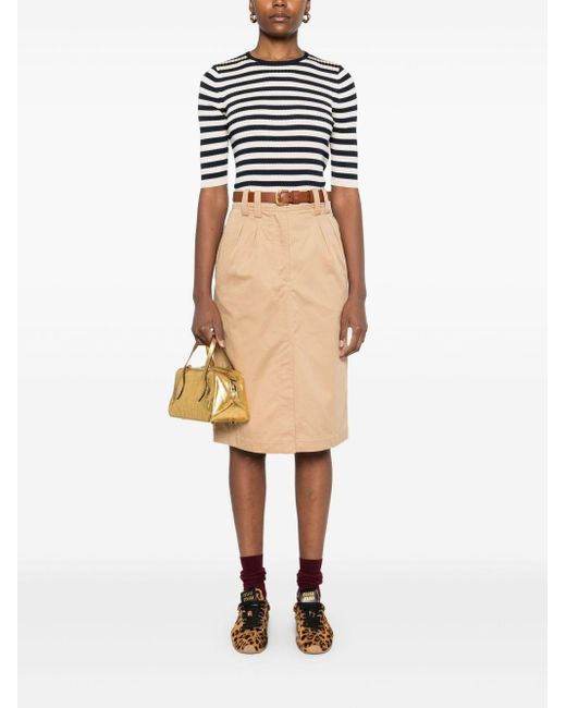 A.P.C. Natural Almond Cotton Poplin Skirt