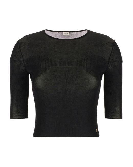 Top Cassandre di Saint Laurent in Black