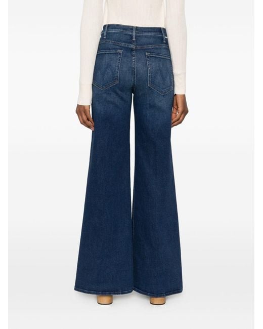 Mother Blue The Hustler Roller Sneak Denim Jeans