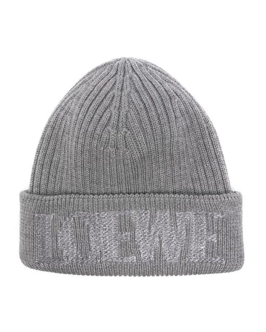 Loewe Gray Logo Wool Beanie