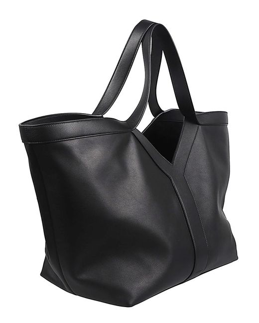 Saint Laurent Black Y Large Leather Tote Bag